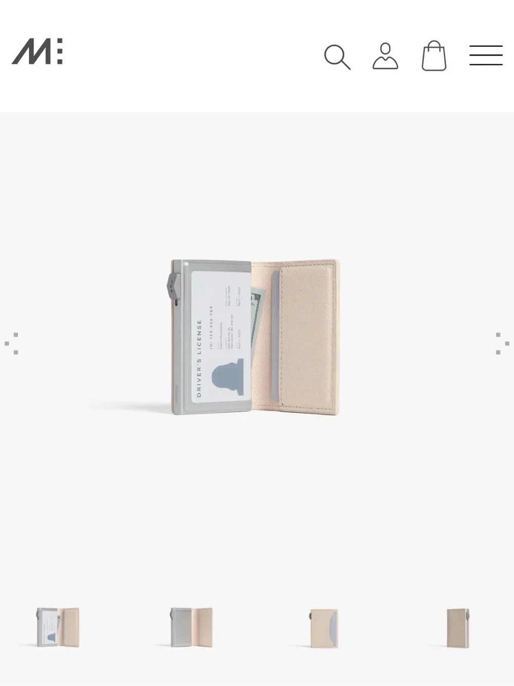 Monos Slim Wallet Pro in Ivory